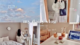 my cozy and productive days📝💭 stay at home & spring outings, evening drink🥂, simple cooking