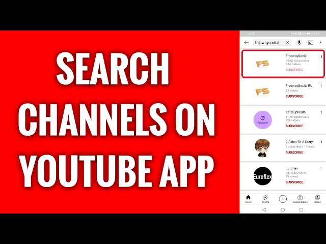find a channel on youtube