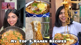 My TOP 5 RAMEN RECIPES/HACKS | Radhi Arora