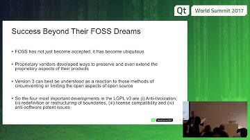 QtWS17 - The Evolution of the LGPL License Agreement, Paul Criswell, Independent General Counsel