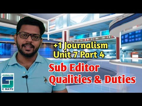 Video: Ano ang mga katangian ng isang sub editor?