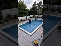 I’m so ready for summer — building my own pool #yardtransformation #stringlights