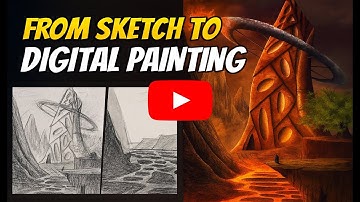 "From Sketch to Digital Masterpiece | Painting Process in Procreate & Photoshop | JEDART"