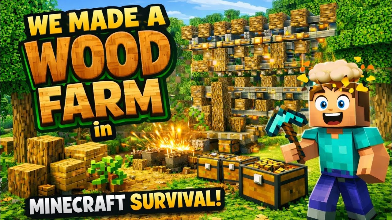 MAKING WOOD FARM || MINECRAFT SURVIVAL 😍