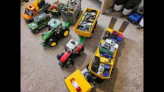 Tractor Transporting Toy Cars Unloading Hot Wheels BBC TV