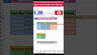 Use of Networkdays.intl formula in Excel | Excel me Networkdays.intl formula kaise use kre #trending