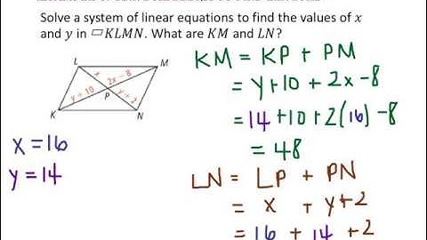 6-2: Properties of Parallelograms
