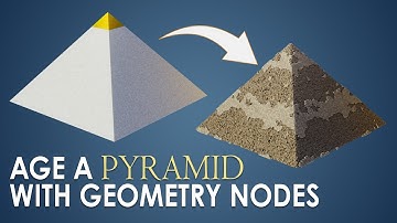Create a geometry nodes pyramid with adjustable age in Blender