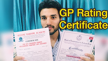 GP Rating Certificate (Full Details)
