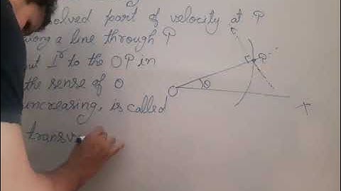 B.Sc 2nd year Radial and transverse velocity lecture 2