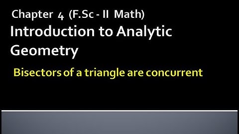 Mathematics Fsc Part 2 Chapter 4 | Introduction to analytical geometry| Proof