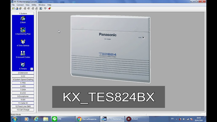 ค ม อการใช งาน kx-tes824bx ต งค าสายเร ยกเข า