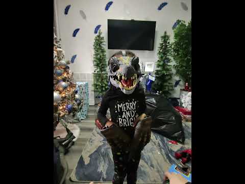 My little human #dinosaur on #christmas  Day #xmasgift #gifts