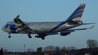 National Airlines Boeing 747-400F Landing RAF Lakenheath