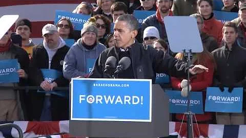 President Obama makes campaign's closing arguments...