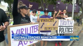 Damien Memorial School football coaches reinstated after fiduciary duty probe