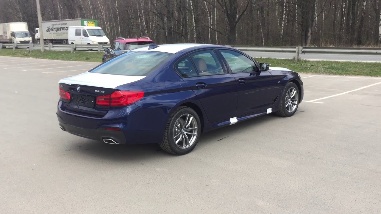 Синий бмв 520