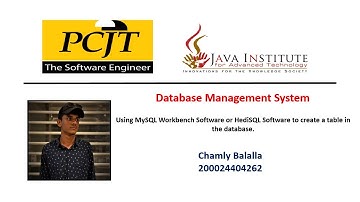 Using MySQL Workbench Software or HediSQL Software to create a table in the database.