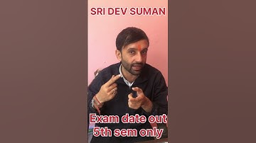 SRI DEV SUMAN EXAM DATE OUT @https://sdsuv.ac.in/Date_Sheet.aspx #information #sdsuv #education