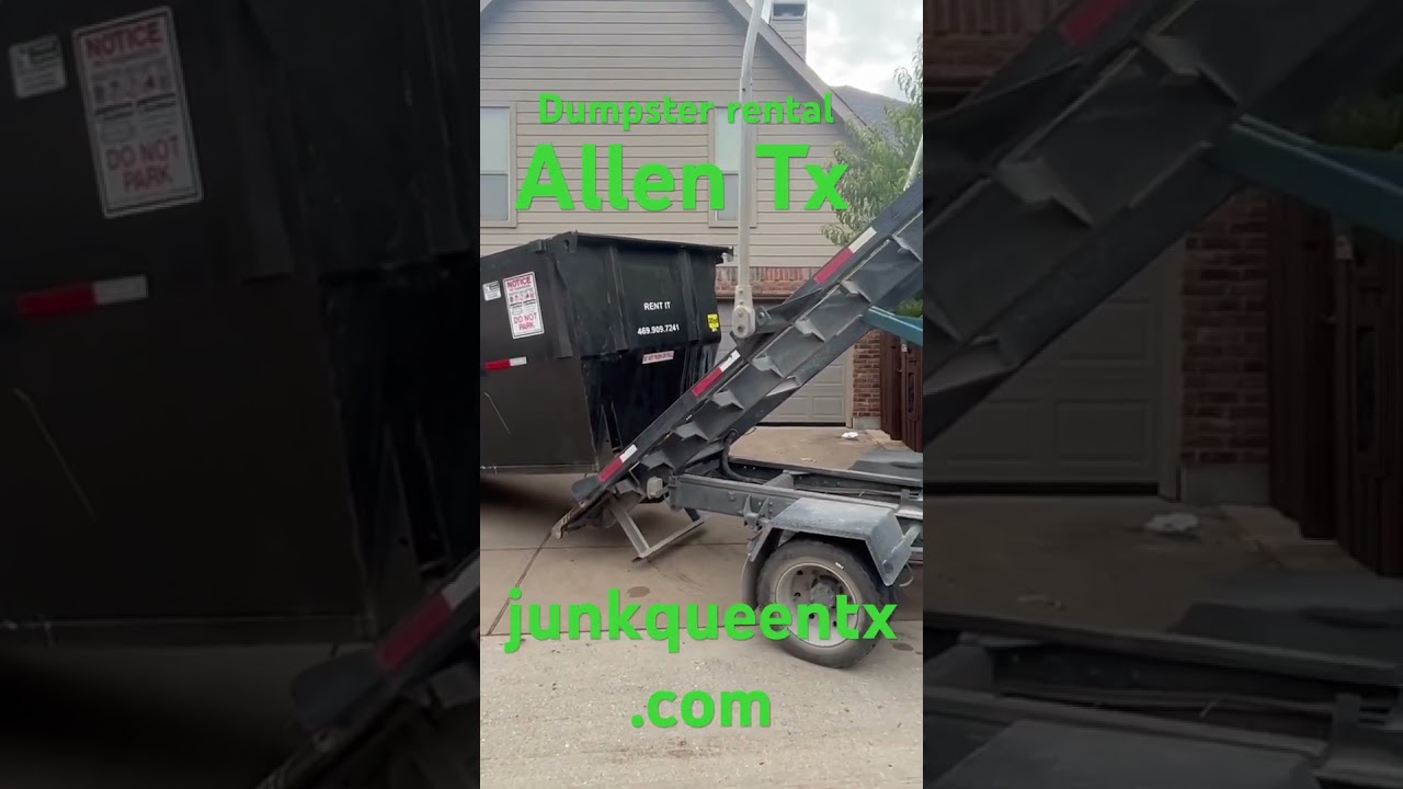 Allen Tx best dumpster rental service by @junkqueentx   