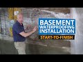 Basement Waterproofing Installation - Start to Finish