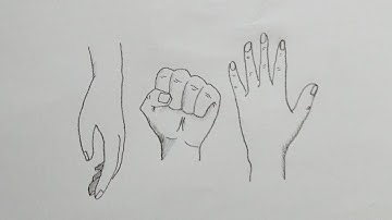 Hands drawing tutorial for beginners / 3 Different Ways