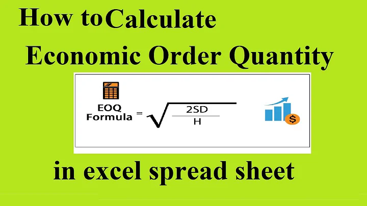 How to calculate EOQ (Economic Order Quantity) in excel spread sheet @myesheet