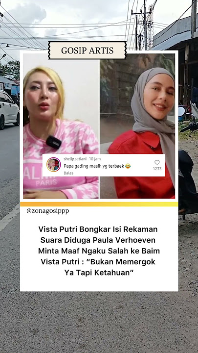 Vista putri bongkar rekaman suara Paula #shorts #artis #gosipartis #selebriti #paula #trending #fyp