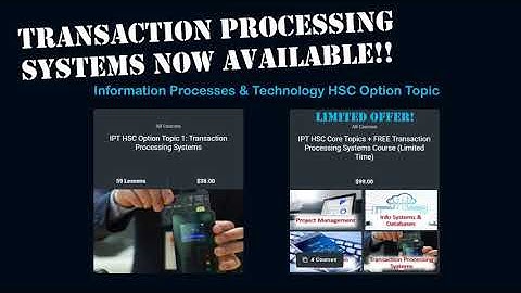 Transaction Processing Systems Now Available! (FREE for a limited time with the HSC Core Pack!)