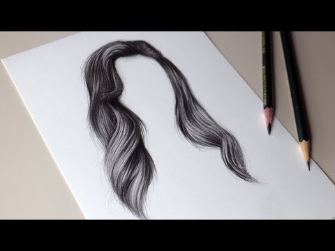 Desenhe cabelos estéticos com estilo realista