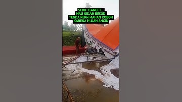 Moment Sedih Tenda Pernikahan Roboh Berantakan Karena Hujan Angin #shorts #wedding #trendingshorts