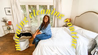 This took 3 hours!! Trying A Cleaning Morning Routine | Laundry, Cooking, Chores & More