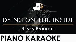Nessa Barrett - dying on the inside - Piano Karaoke Instrumental Cover with Lyrics Resimi