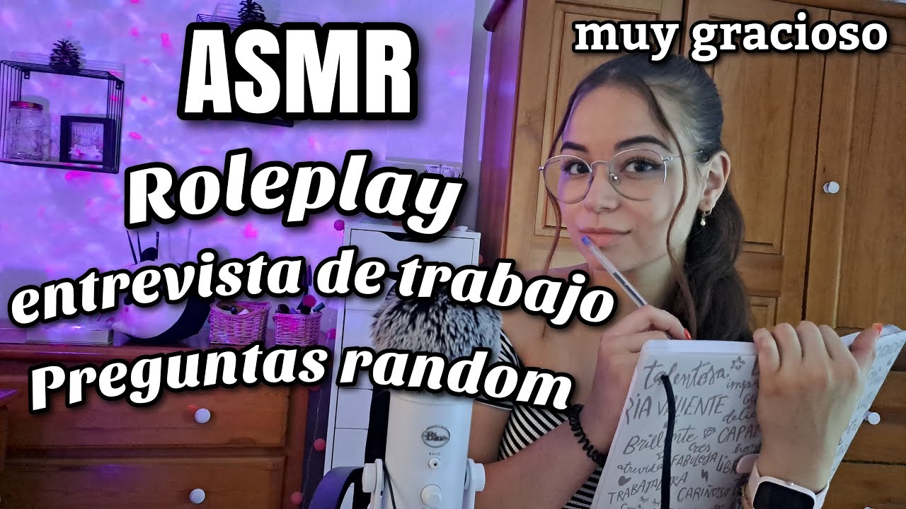 ASMR PREGUNTAS RANDOM/INCÓMODAS❓🥴(soft spoken) ROLEPLAY ENTREVISTA DE TRABAJO (muy cómico)| Pandasmr