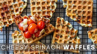 Savoury Waffles with Spinach &…