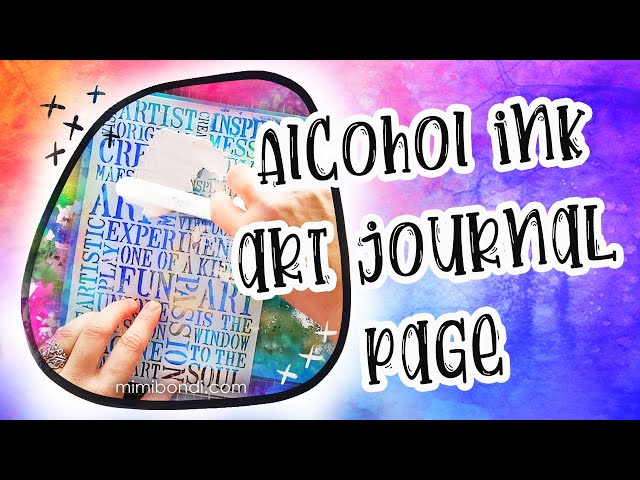 Art Journal Page – Stamping on an Alcohol Ink Background – Rubber Dance Art  Stamps Blog