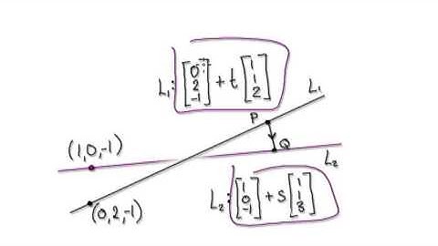 Video 2938 - Shortest distance between two lines - Part 1/2