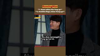 [INDO SUB][RunningMan] **1. Nama aslimu Kim Yong-gu**...**2. Sembilan Naga, bukan Yeong-gu** #shorts