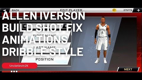ALLEN IVERSON BUILD FOR YOUR MY CAREER ANIMATION