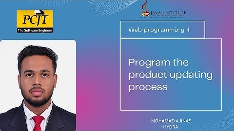 Program the product updating process