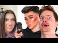 JAMES Charles Did HIS Makeup Horribly To See How HIS Friends Would React Prank REACTION!