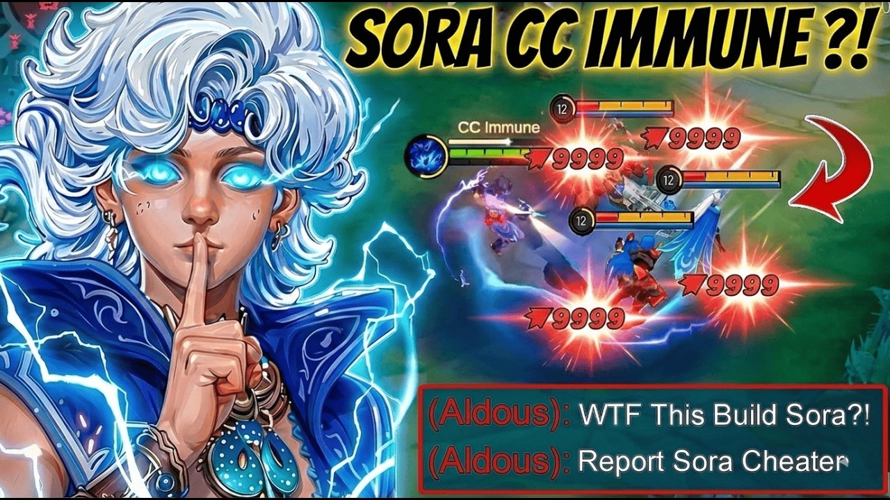 SORA EXP META IS BROKEN! CC IMMUNE + INSANE DAMAGE BUILD & EMBLEM 2026 | MLBB