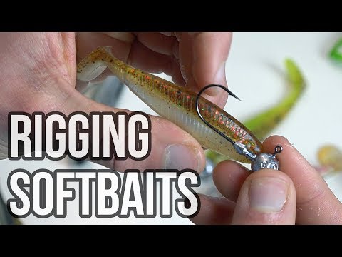 How to rig a softbait on to different hooks [jighead, offset hook