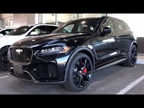 21 Jaguar F Pace Svr Carbon Black Metallic 550hp In Depth Video Walk Around Youtube