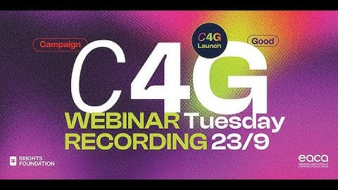 #Campaign4Good Brief Launch Webinar