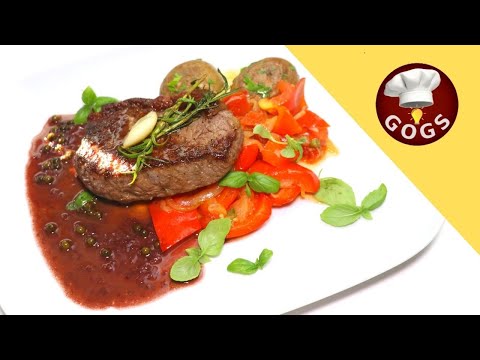 Video: Americký Steak S Hubami A Omáčkou Z červeného Vína