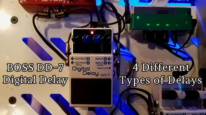 Boss DD-7 Stereo Delay with all 4 Delay Types & Roland D-05 Synth