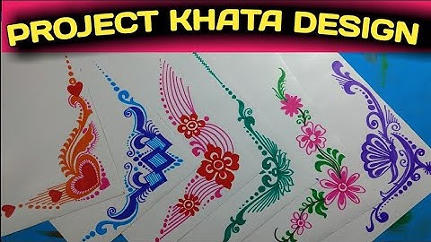 Border and corner design for students project khata.// Practical khata design.// Part..8. Tarun Art.