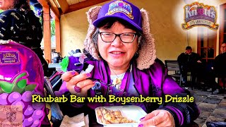 Rhubarb Bar with Boysenberry Drizzle at Ghost Town Bakery: 2025 Knott's Boysenberry Festival