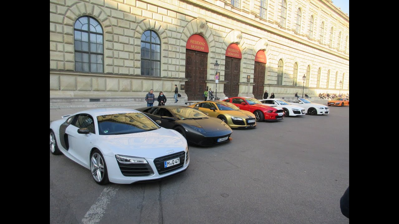 SuperCars Meeting in Munich -Walk around - Lambo, R8, Shelby... - YouTube